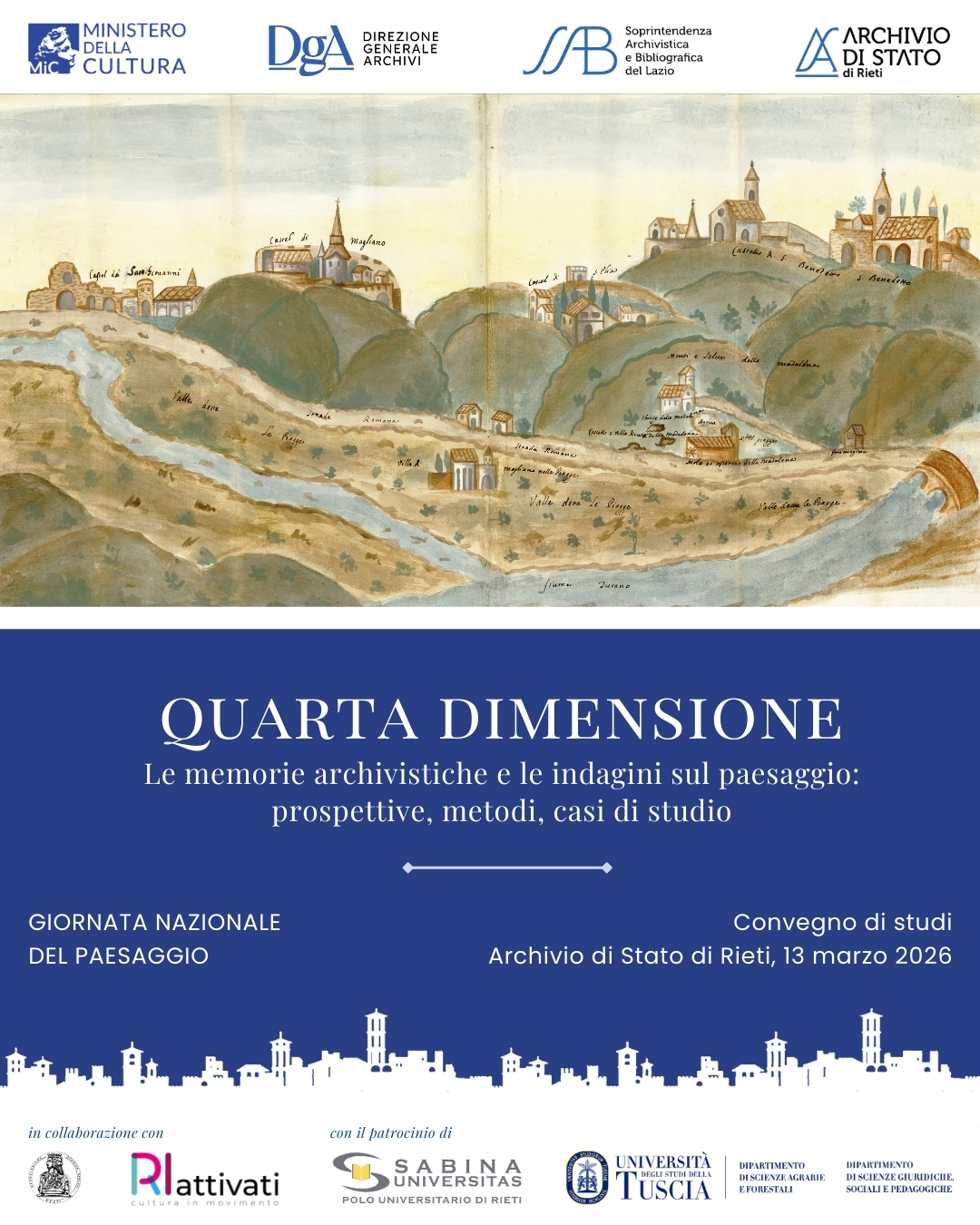 Quarta dimensione. Le memorie archivistiche e le indagini sul paesaggio: prospettive, metodi, casi di studio